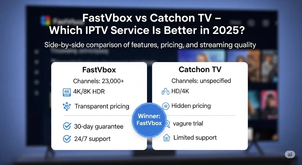 Fastvbox vs CatchonTv ‒ What's The Best IPTV Service for 2025?